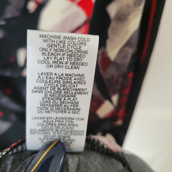 Michael Kors Abstract Red and Black Midi Dress - Picture 6 of 7